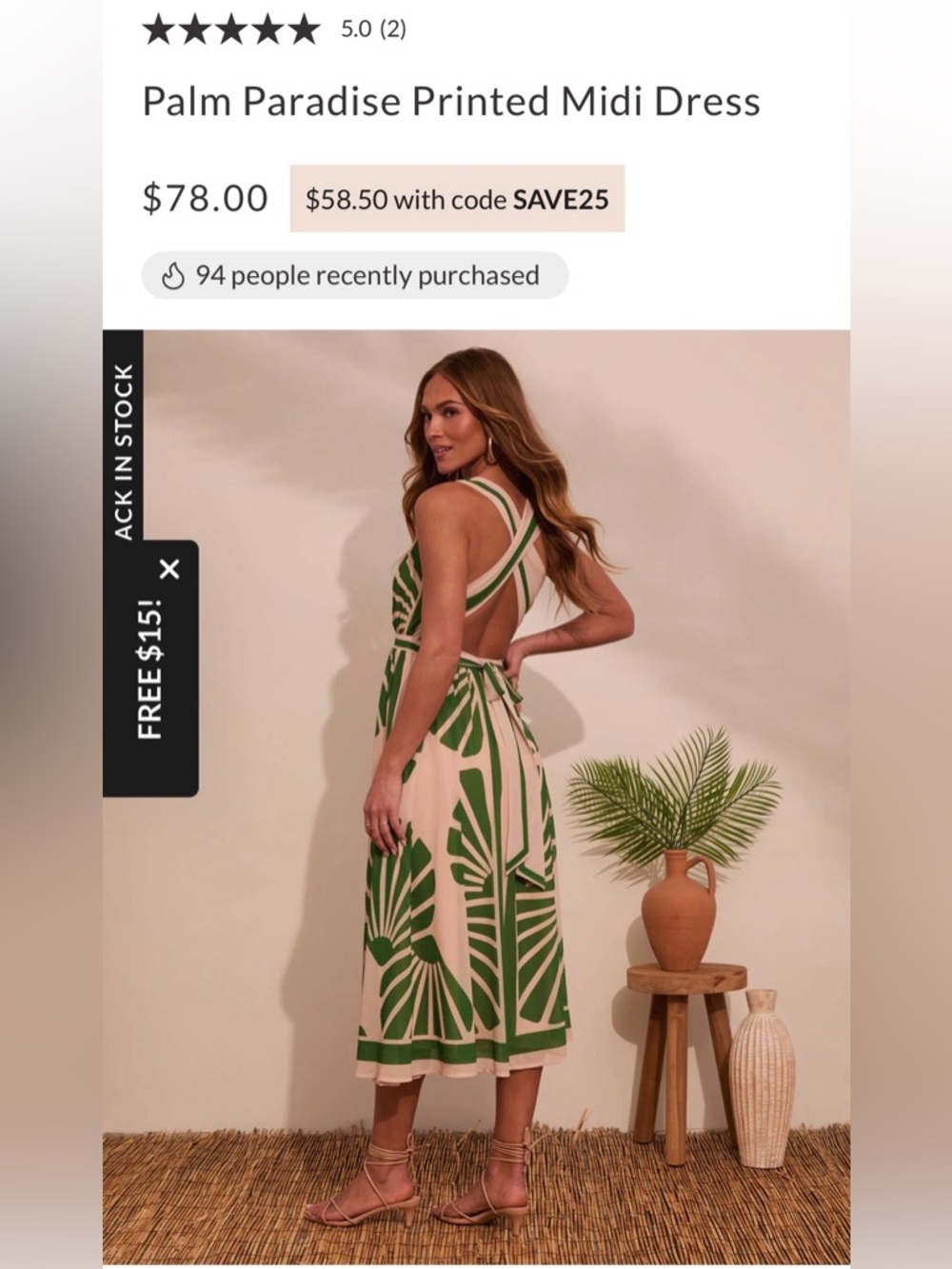 Palm Paradise Printed MiniDress